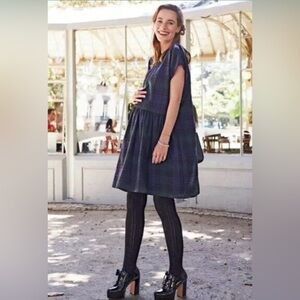 Hatch  Maternity Stella Plaid Preppy Mini Dress OS